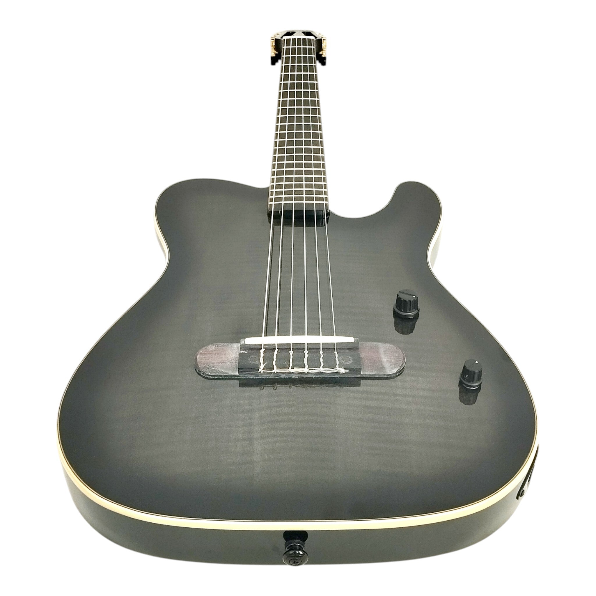 Haze MRC601 Blackburst Nylon String Classical-Electric Guitar with Piezo Pickup