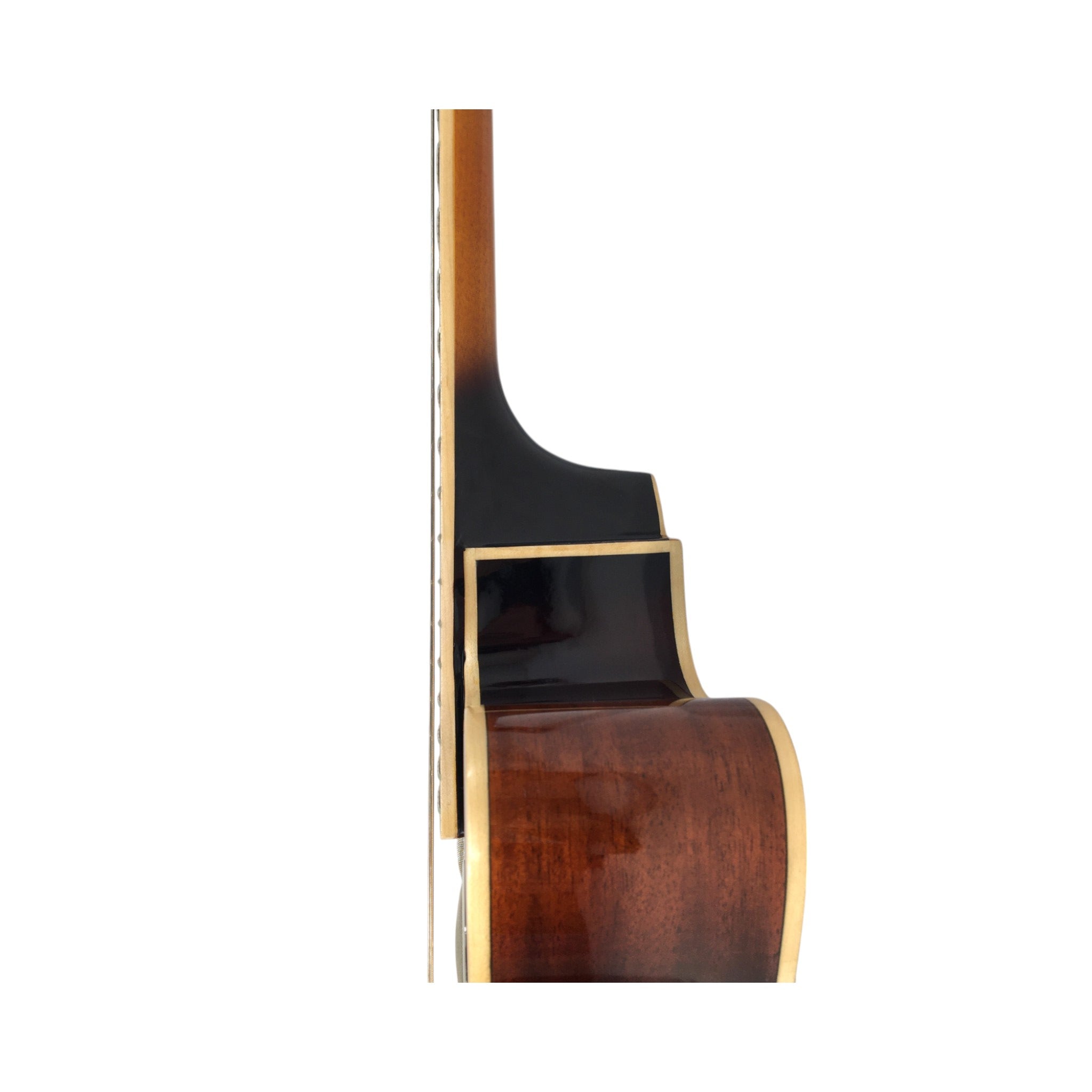 Haze SDG738 All-Mahogany Roundneck Resonator Guitar, Tobacco Sunburst with Bag