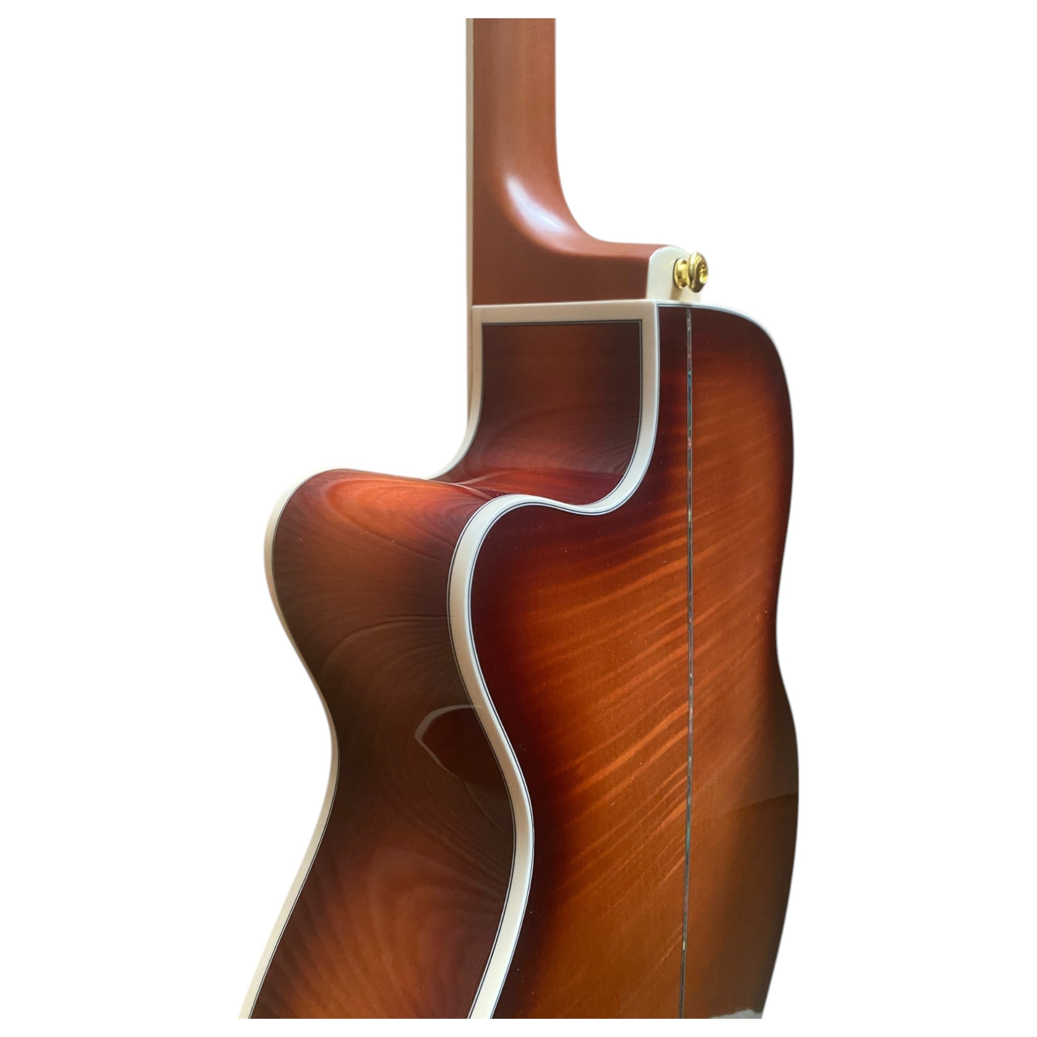 Haze SDG837 Smart Acoustic-Electric Guitar – Flame Maple, Gloss Sunburst, Built-In Reverb & Chorus