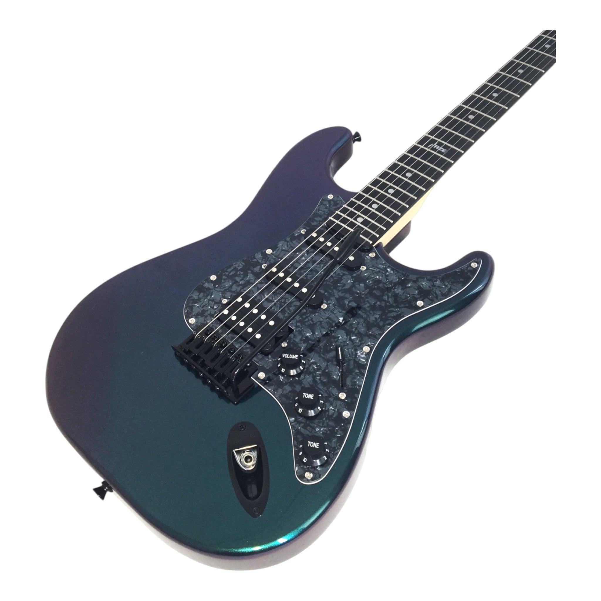 Haze SEG211 Chameleon Green/Purple HST Electric Guitar + 10W Amp. (Optional)
