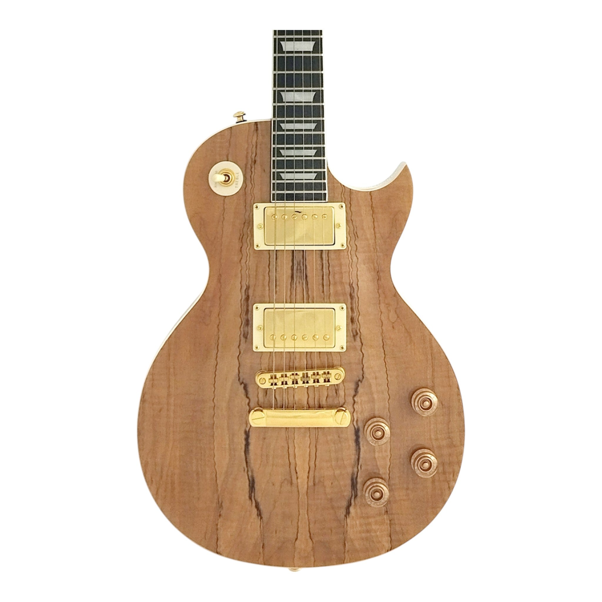Haze SEG227 Spalted Maple Electric Guitar with Dual Humbuckers