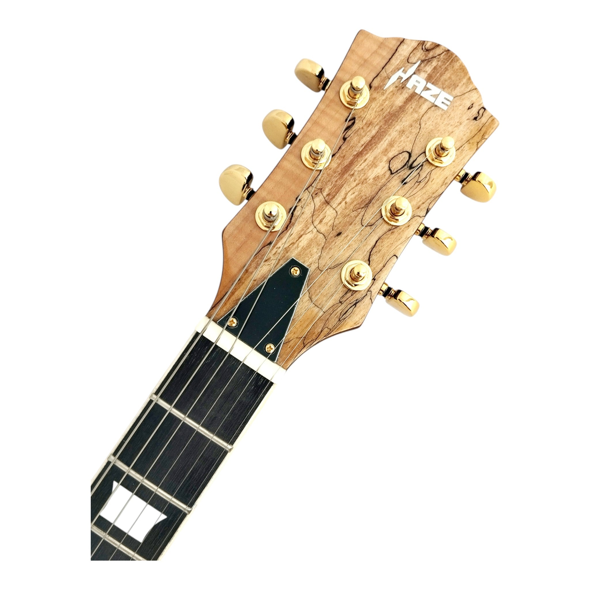 Haze SEG227 Spalted Maple Electric Guitar with Dual Humbuckers