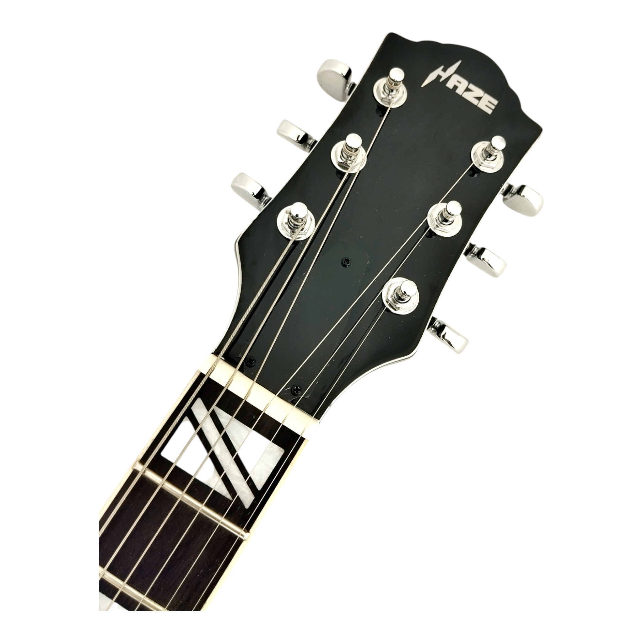 Haze SEG272 Black Semi-Hollow Electric Guitar with Dual Humbuckers