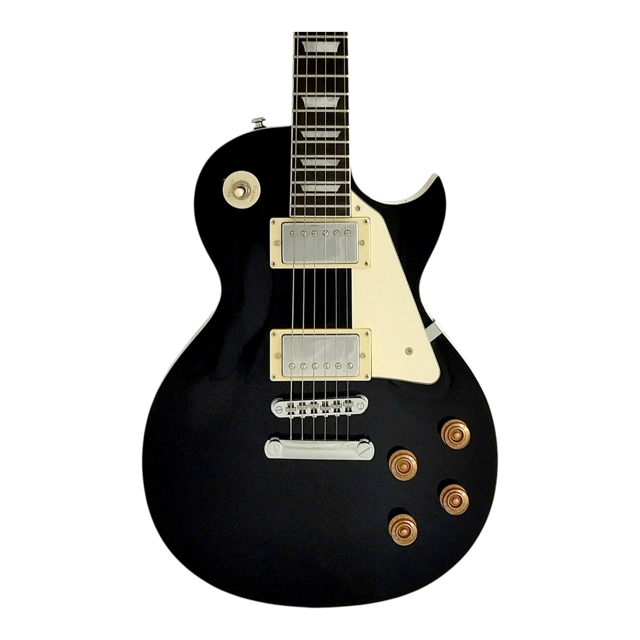 Haze SEG277 Black Electric Guitar with Dual Humbuckers