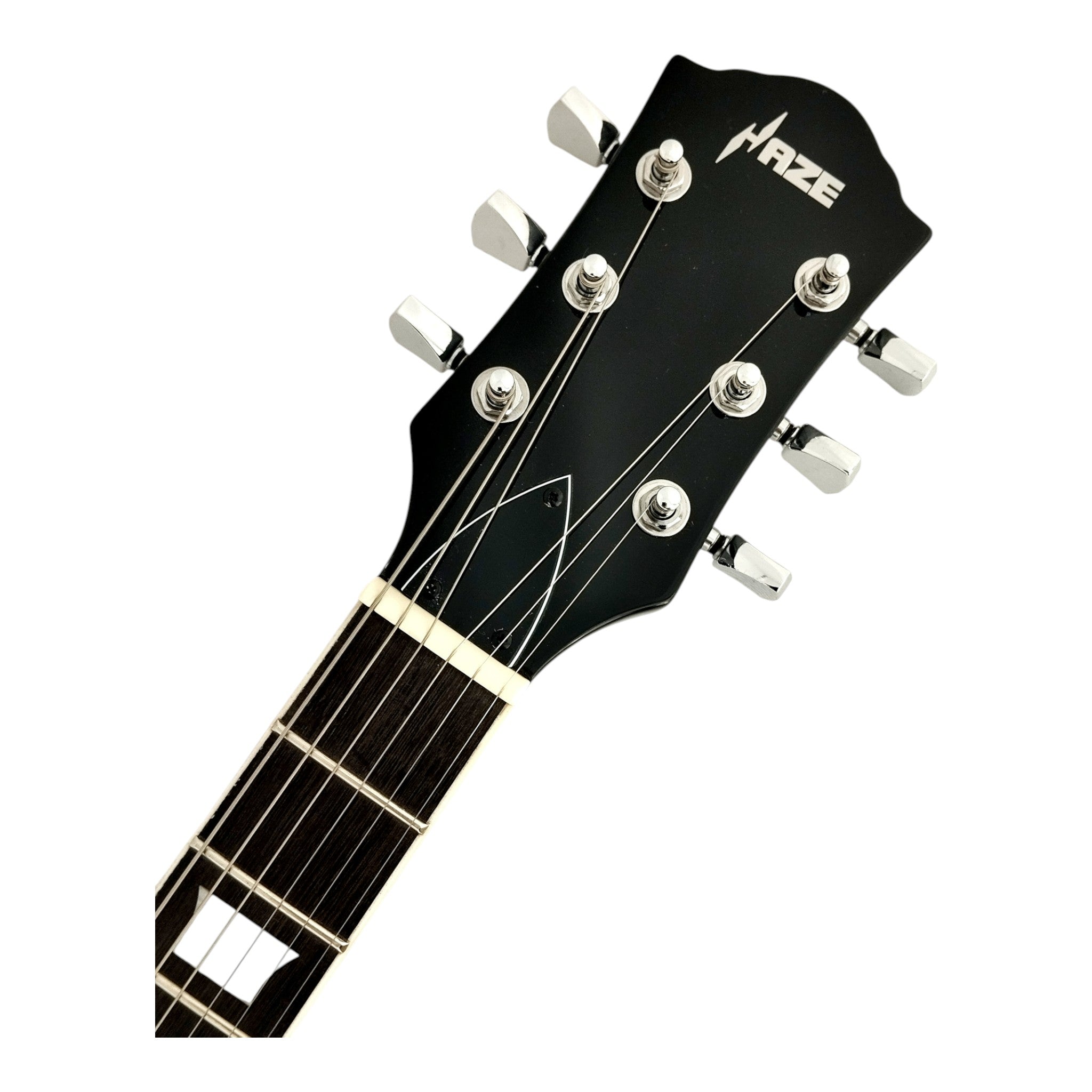 Haze SEG277 Black Electric Guitar with Dual Humbuckers