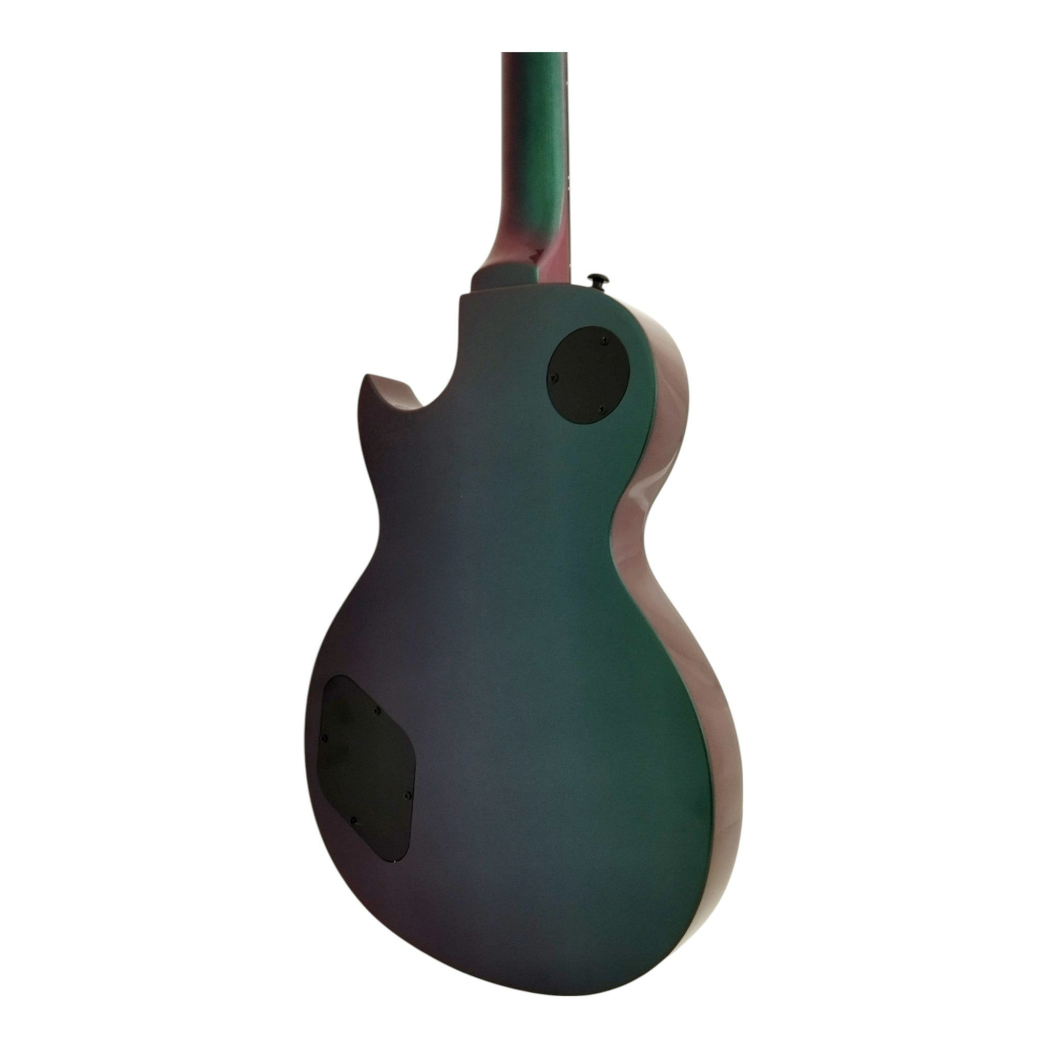 Haze SEG277V Chameleon Green/Purple Electric Guitar with Dual Humbuckers