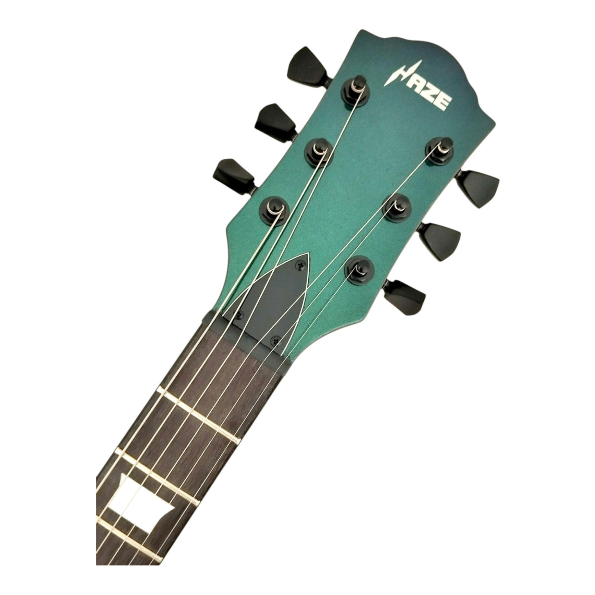 Haze SEG277V Chameleon Green/Purple Electric Guitar with Dual Humbuckers