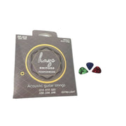Haze DP010 Acoustic Guitar Strings - Extra Light + 3 Picks