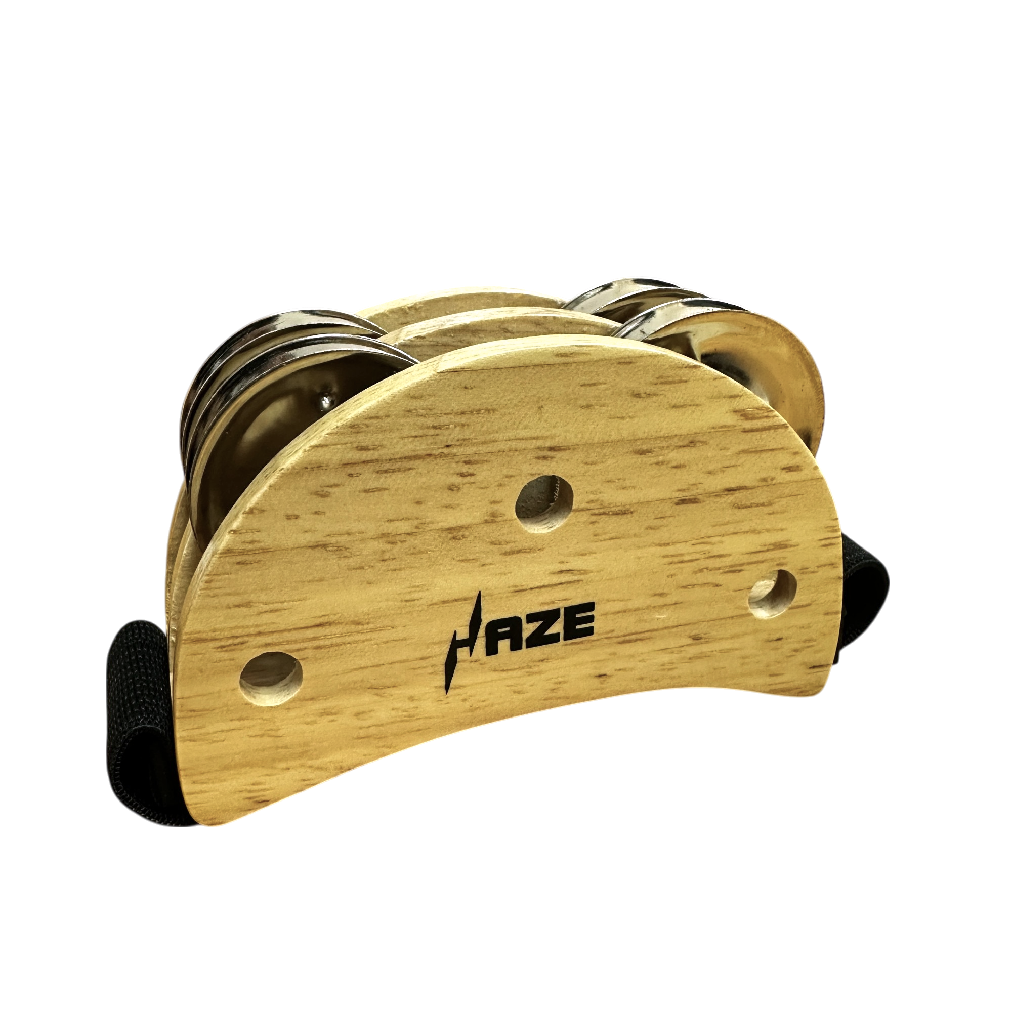 Haze Elliptical Foot Tambourine Accessory Cajon Companion - Natural W9