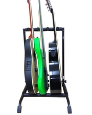 Haze GS014 Metal 3-Guitar Stand/Storage & Display Rack, Foldable