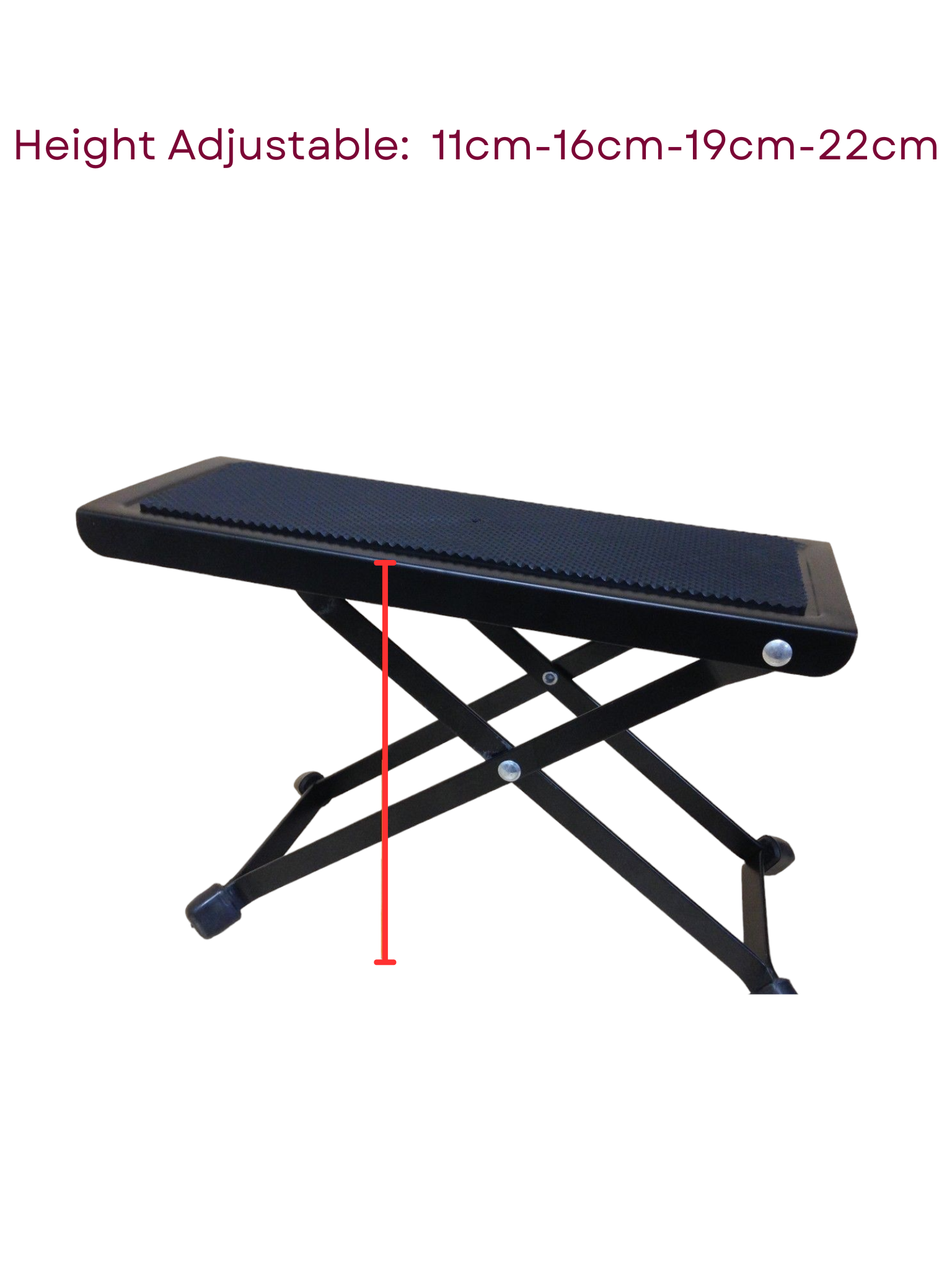 Haze GS017 4-Way Height Adjustable Guitar Foot Rest