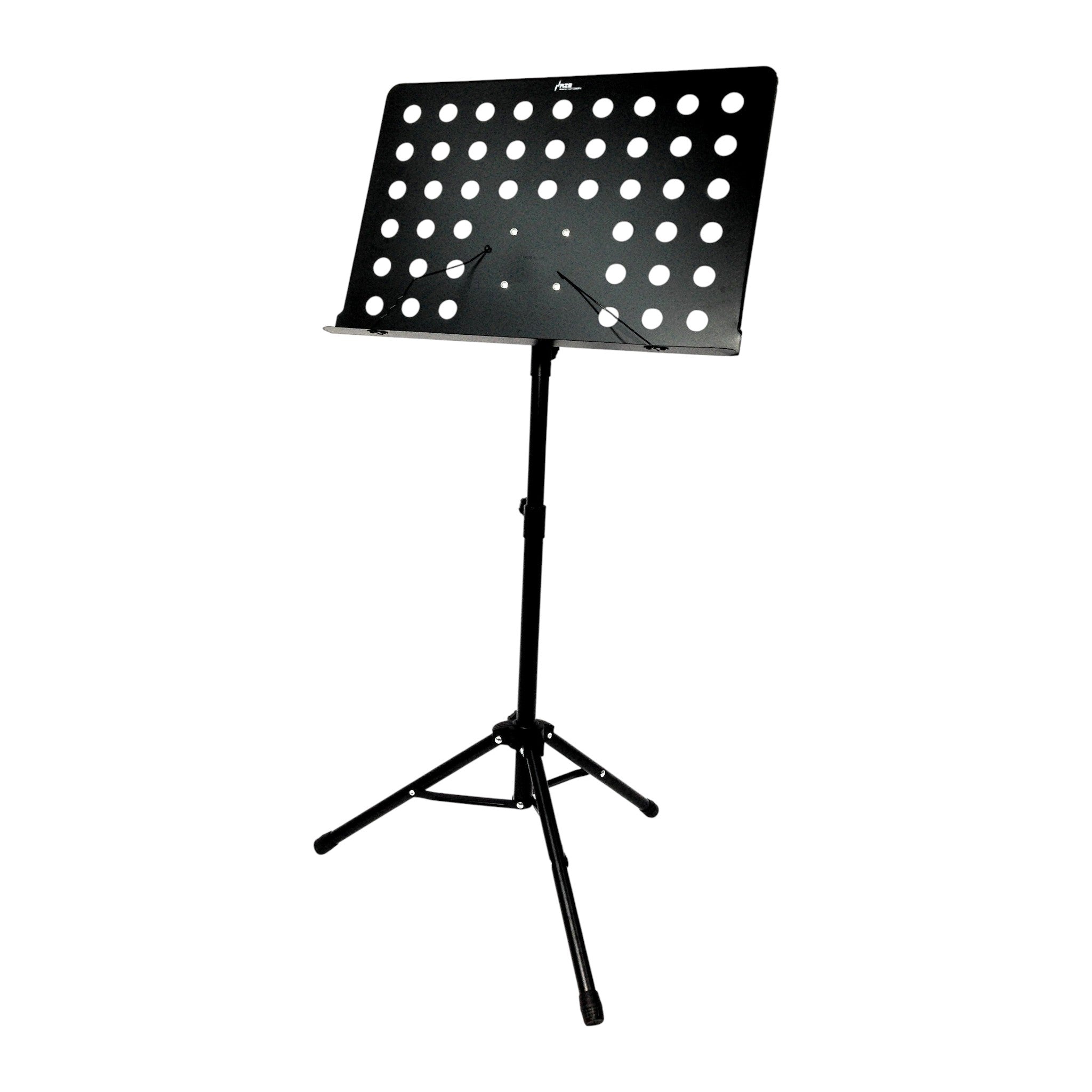 Haze MSD5 Heavy-Duty Professional Sheet Music Stand – Adjustable Height, Black (Optional Tuner)