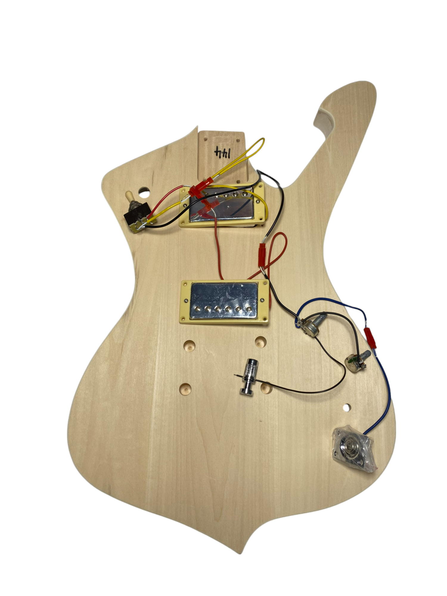 Pre-Order for December 2025: Solid Basswood Electric Guitar DIY Kit with Maple Neck