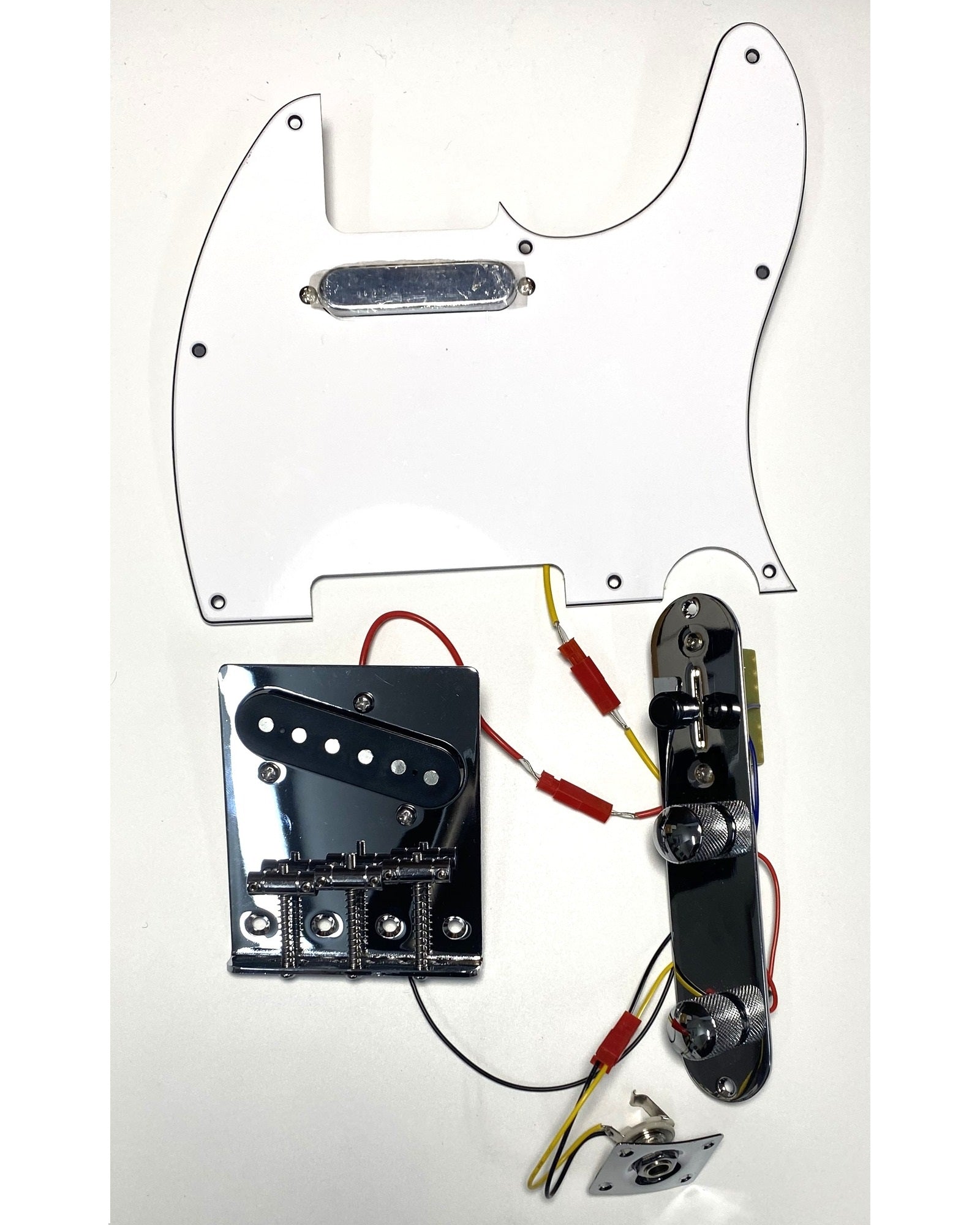 TL100PPCRWHNS Complete Electric Guitar Hardware Set – No Soldering Required