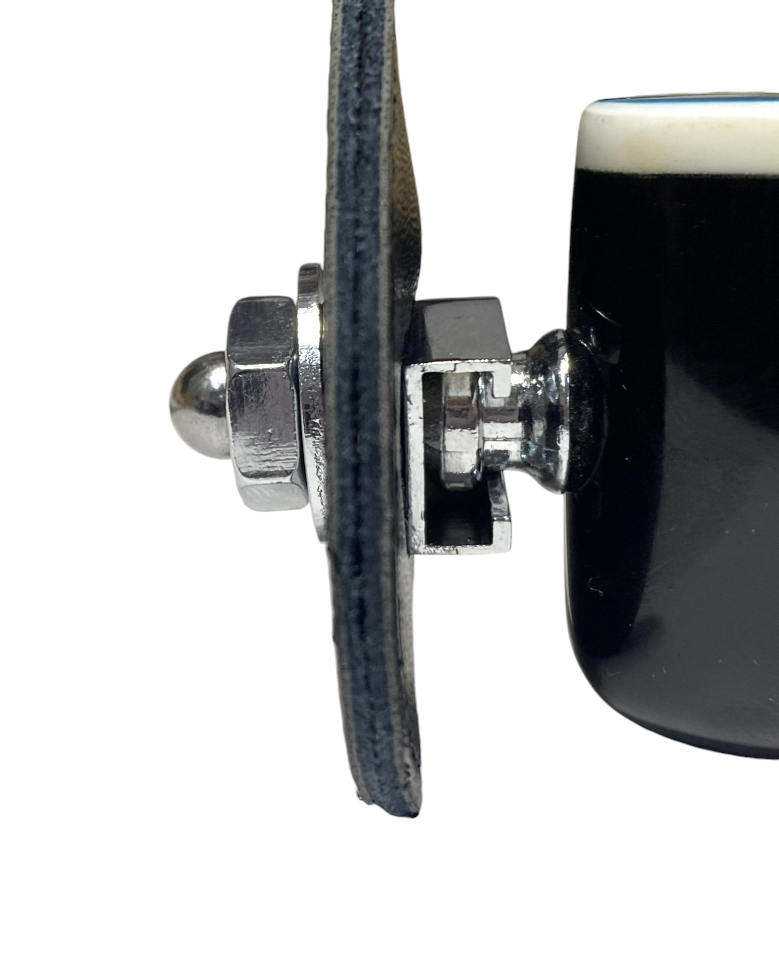 4 HJKCR Guitar Strap Locks (2 Sets) with Wrench & Bottle Opener Function - Silver