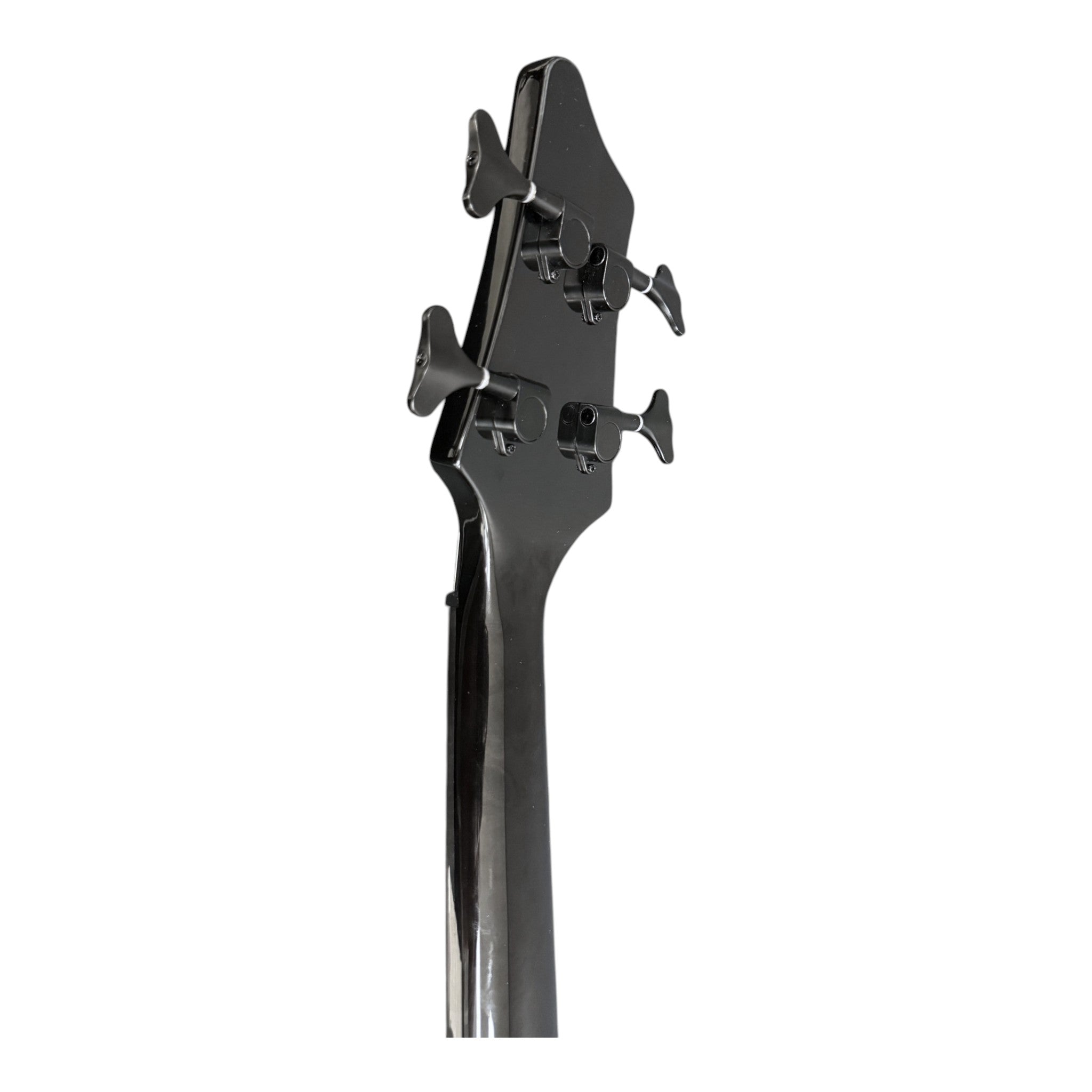 Haze SPB3270BK Fretless 4-String Electric Bass Guitar,Black,Neck-Thru + Free Gig Bag