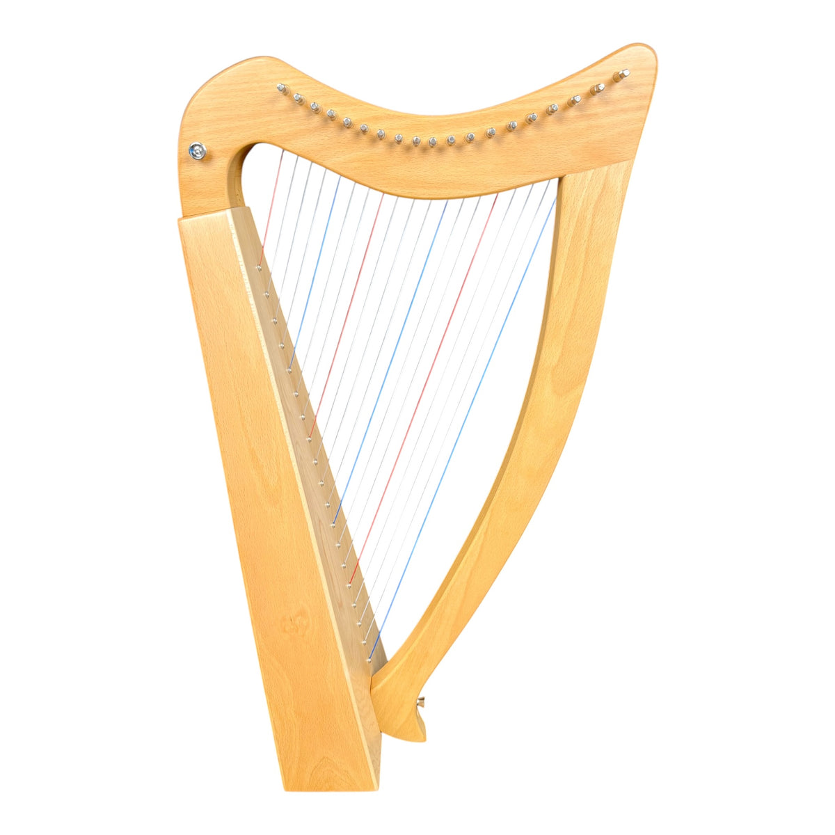 Haze WH19BH 19-String Lever-Fitted Lap Harp -  Natural Beech Harp with Maple Soundboard