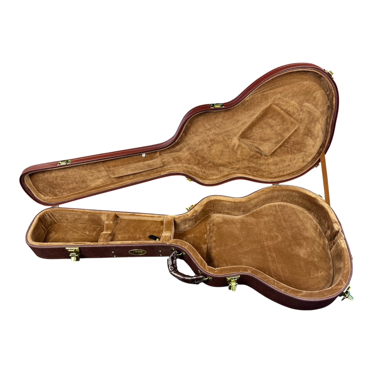 Haze HC020HAB Brown Arch Top Hard Guitar Case Fits 335 with Lock