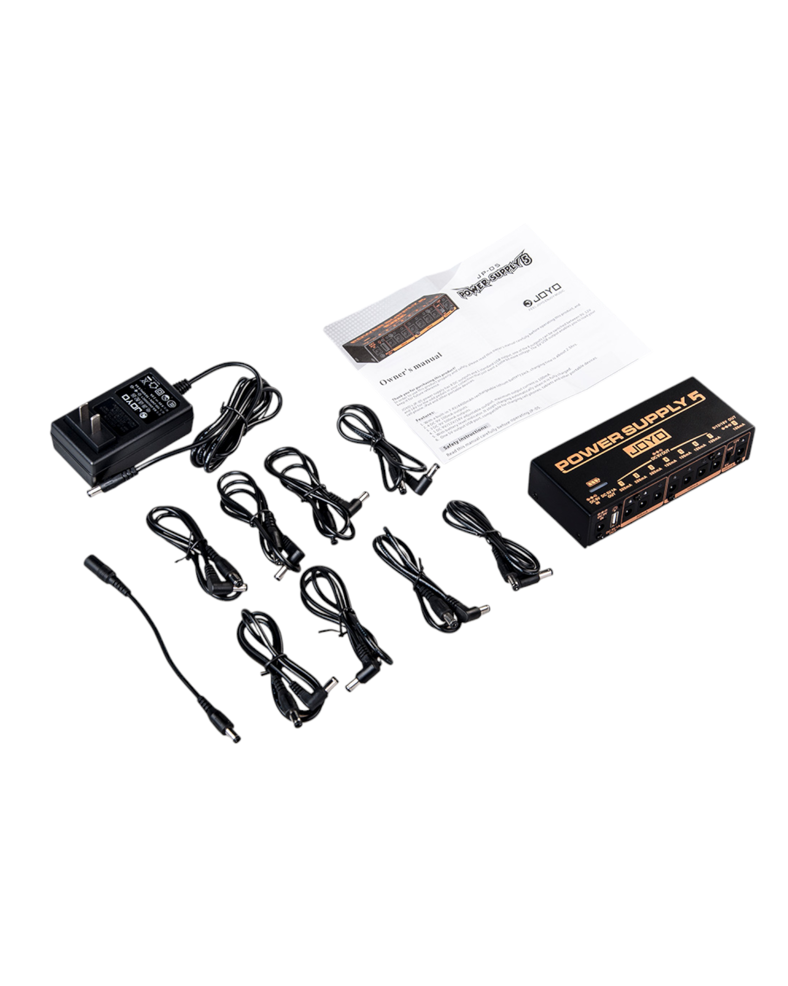 Joyo Rechargeable Guitar Effect Pedal Power Supply w/ USB Port & Adjustable DC Output - JP05