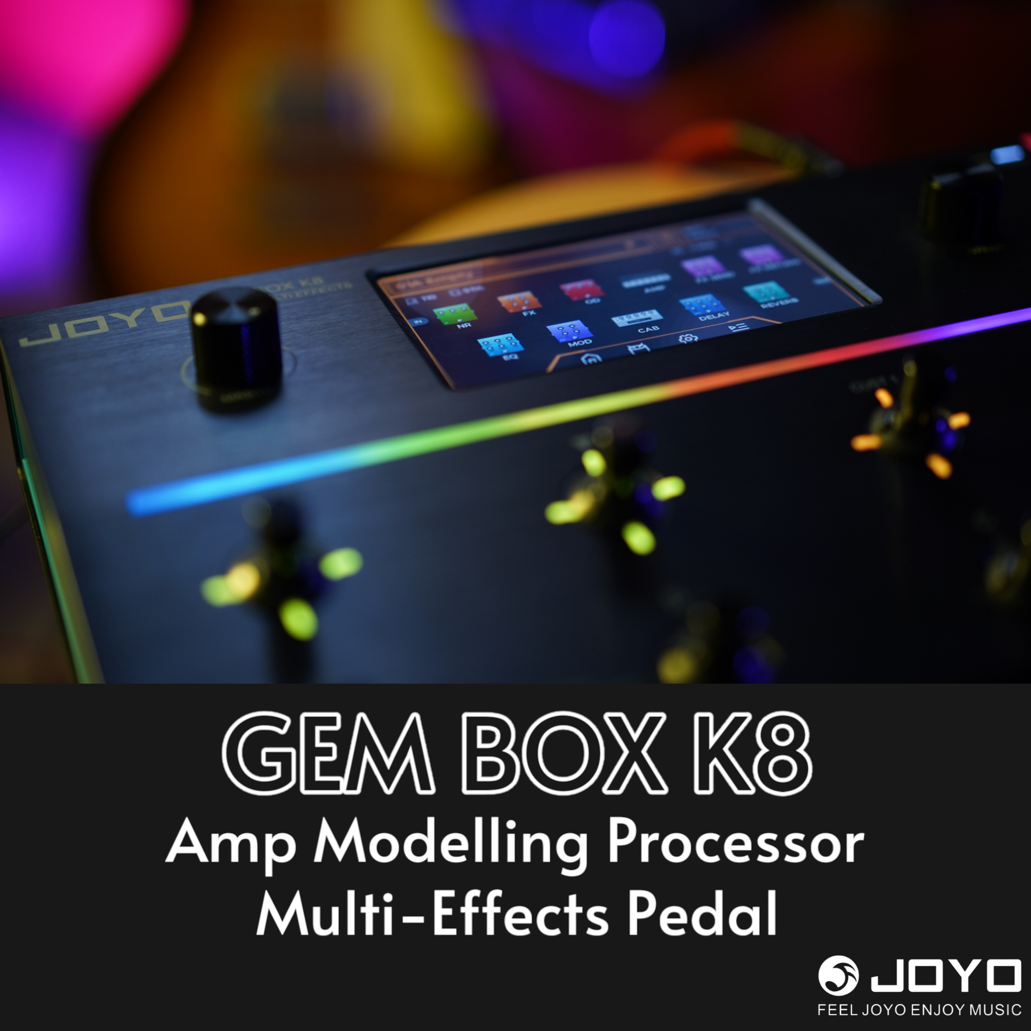 Joyo GEMBOX K8 Guitar Amp Modeller Multi-Effects Processor w/ Built-In USB-C Audio Interface & Expression Pedal - GEMBOXK8