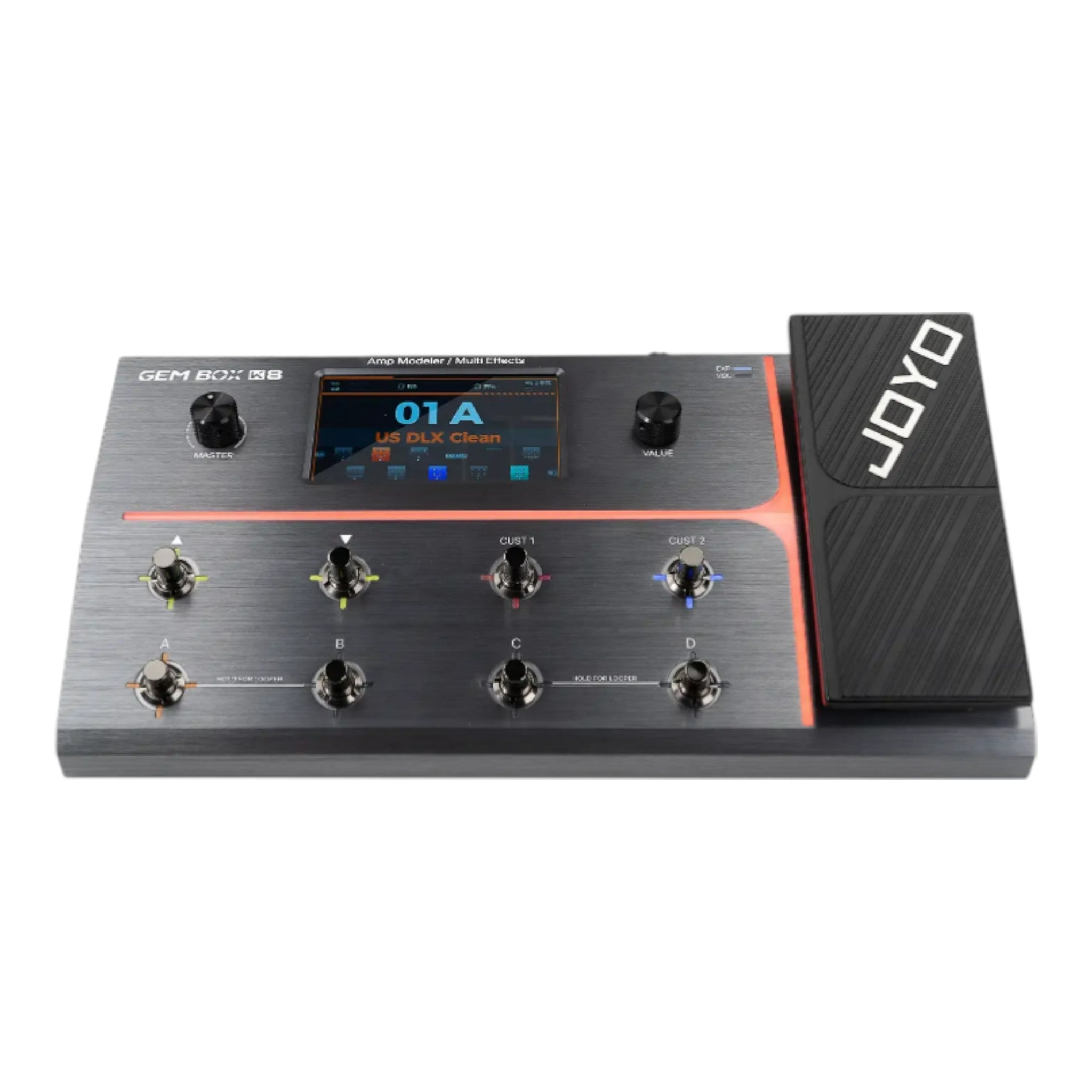 Joyo GEMBOX K8 Guitar Amp Modeller Multi-Effects Processor w/ Built-In USB-C Audio Interface & Expression Pedal - GEMBOXK8
