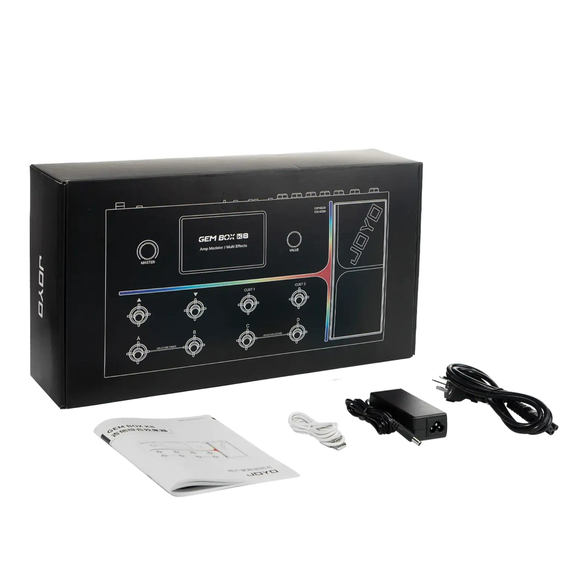 Joyo GEMBOX K8 Guitar Amp Modeller Multi-Effects Processor w/ Built-In USB-C Audio Interface & Expression Pedal - GEMBOXK8