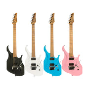 Koloss GT5 Electric Guitar with Hollow Aluminum Body - Black/White/Blue/Pink