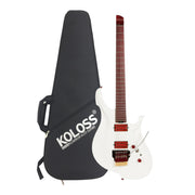 Koloss GTEMOHWH White Headless Electric Guitar with Aluminim Body