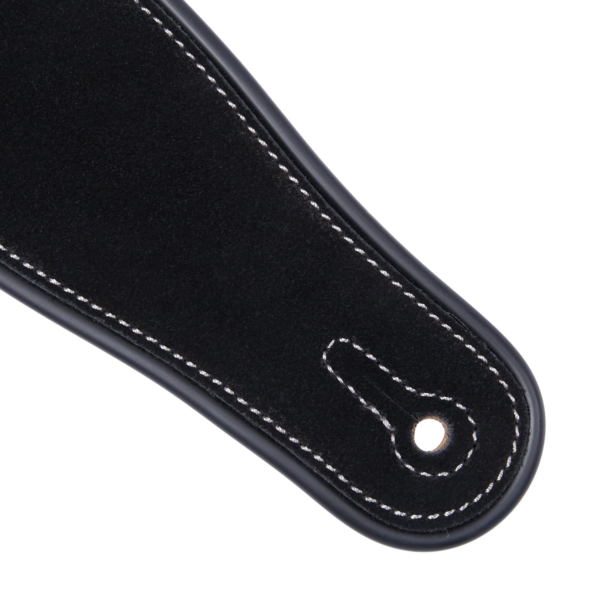 Amumu LE01EBK Embroidered Totem Guitar Strap Black Premium Suede Leather