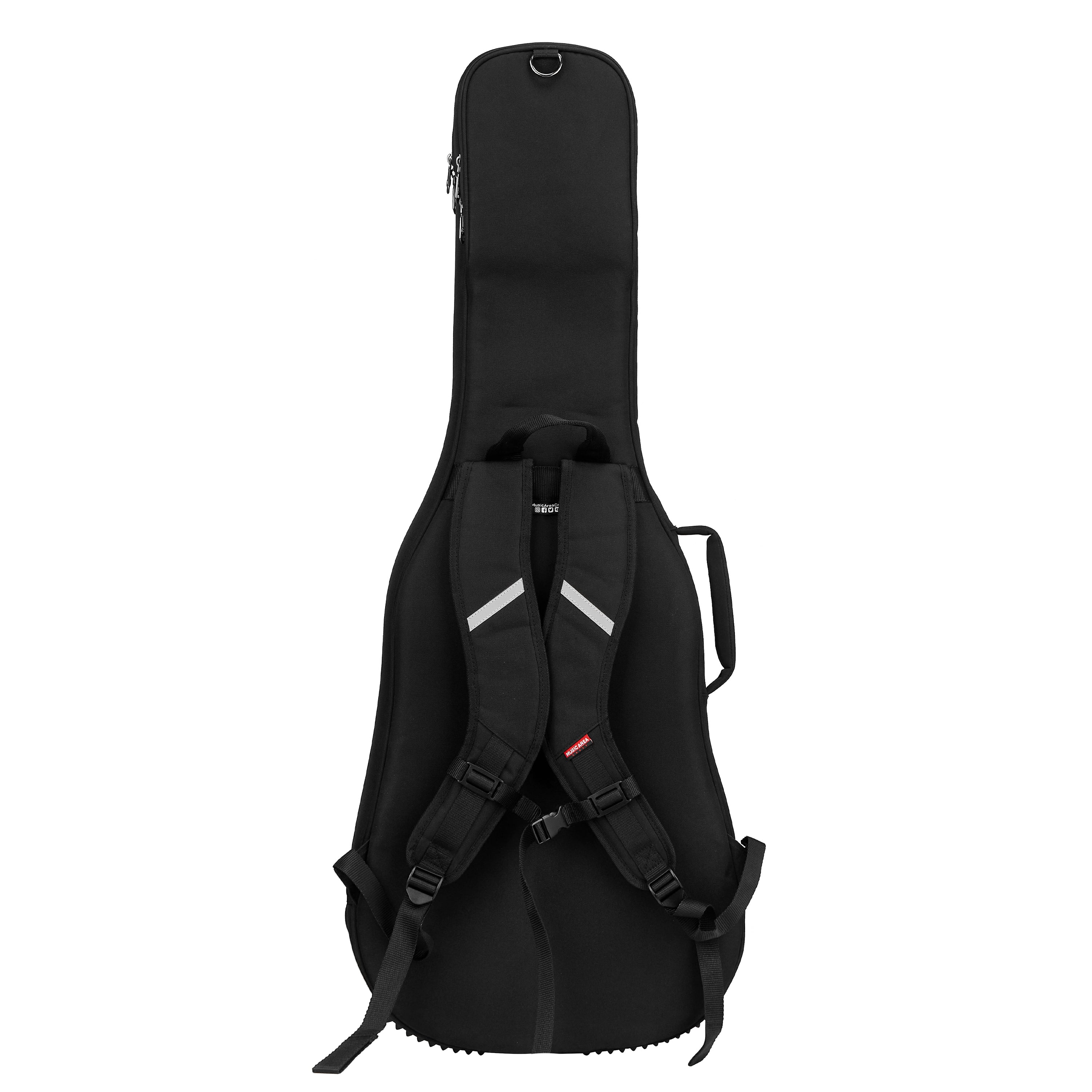 Music Area WIND20 PRO 30mm Padded Weather-Proof Electric Guitar Gig Bag w/ ABS Hard Shell Reinforcements - WIND20PROEGBLK