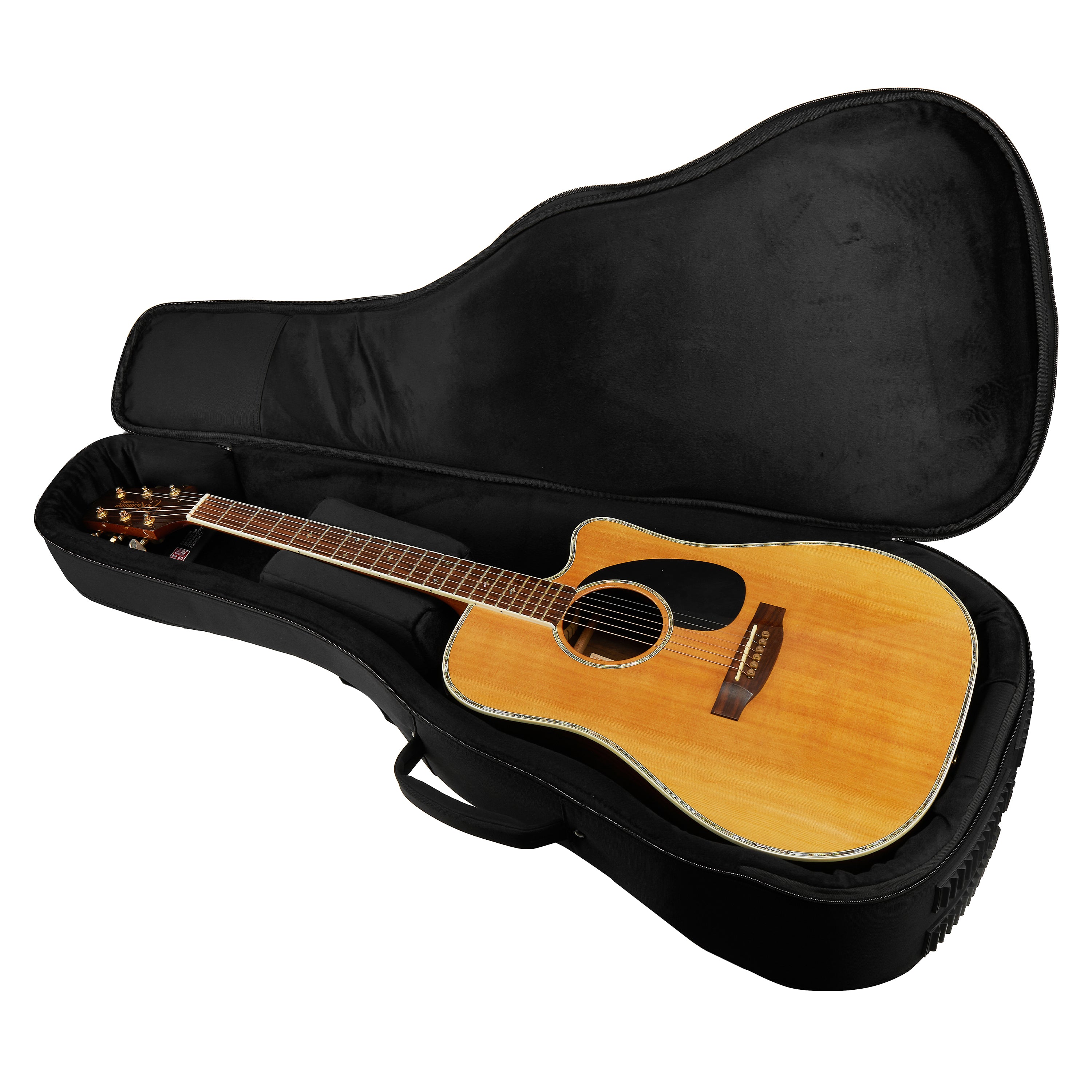 Music Area WIND20 PRO 30mm Padded Weather-Proof Acoustic Guitar Gig Bag w/ ABS Hard Shell Reinforcements - WIND20PRODABLK