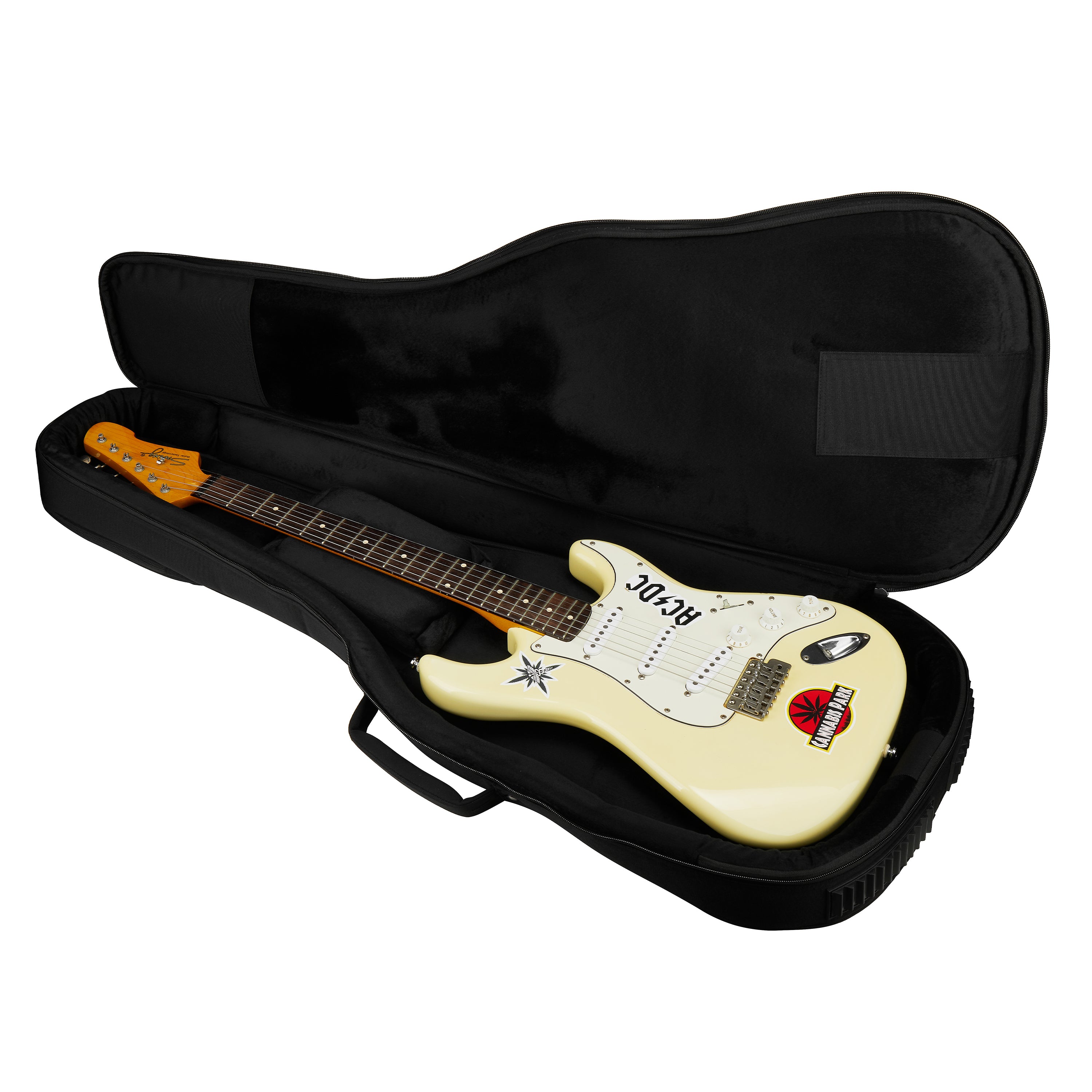 Music Area WIND20 PRO 30mm Padded Weather-Proof Electric Guitar Gig Bag w/ ABS Hard Shell Reinforcements - WIND20PROEGBLK