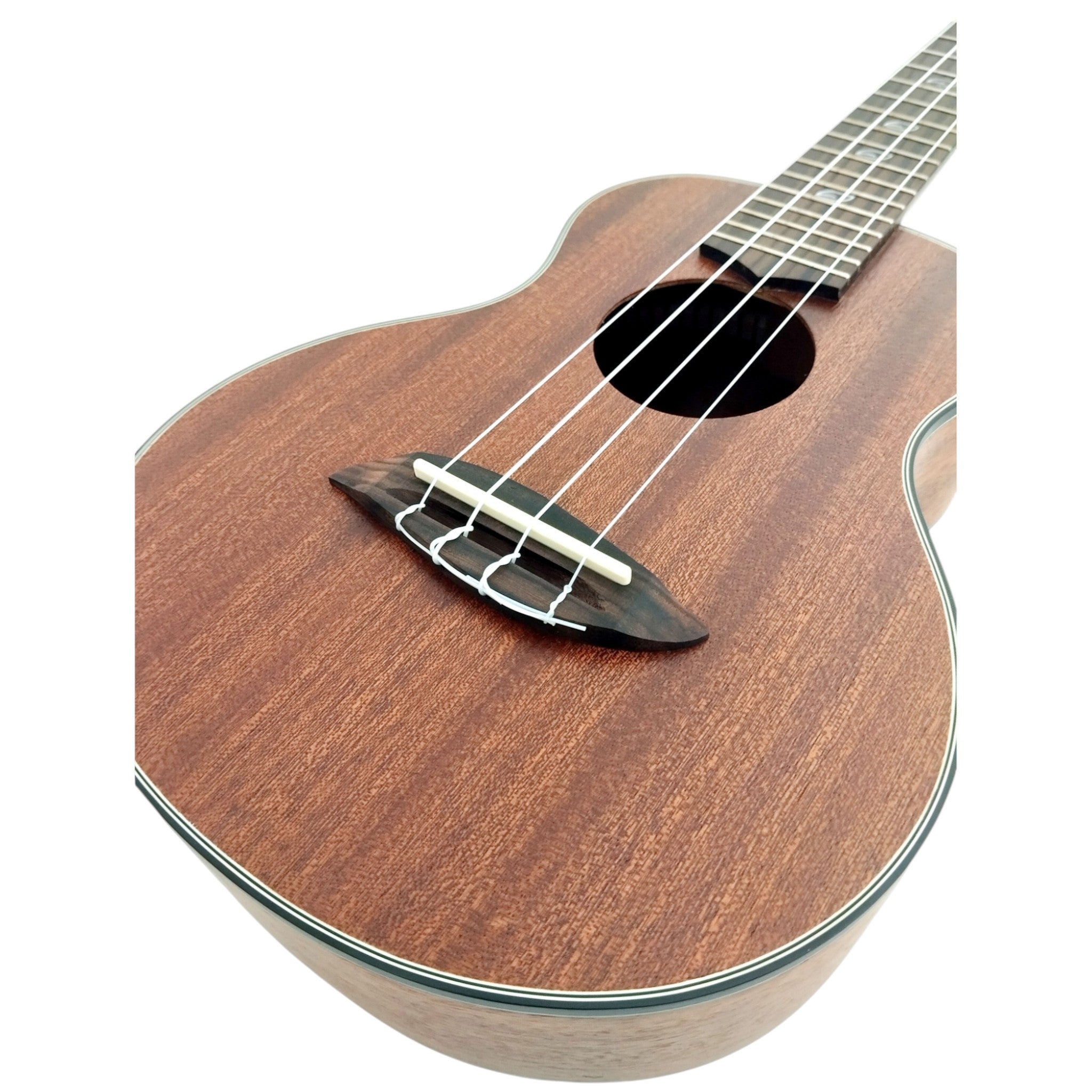 Leaf Series C100 All-Mahogany Concert Ukulele, Satin + 10mm Padded Gig Bag in Pink + Stand