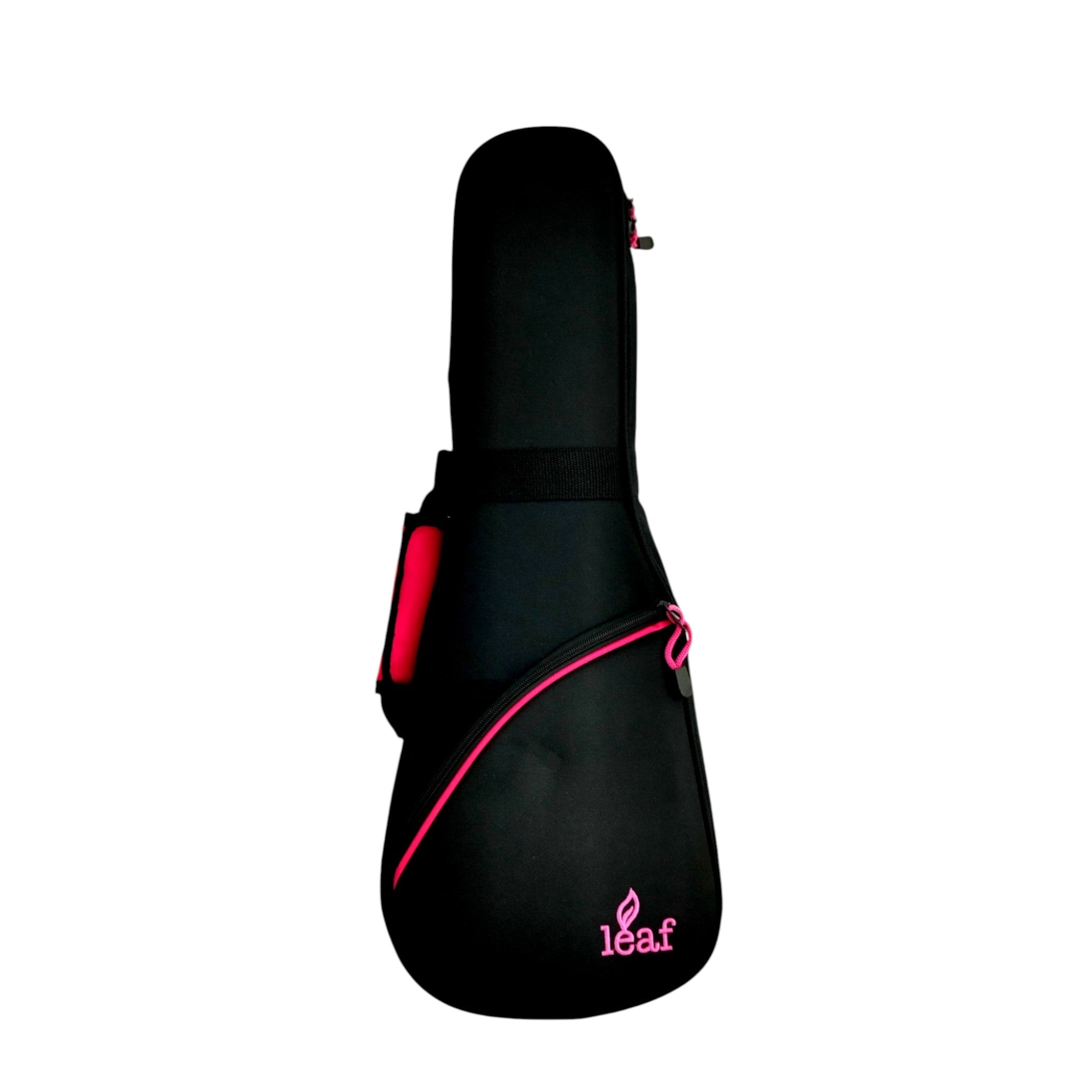 Leaf Series C100 All-Mahogany Concert Ukulele, Satin + 10mm Padded Gig Bag in Pink + Stand