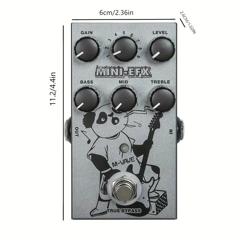 M-VAVE Electric Effects Pedals Heavy Metal Electric Guitar Overload Distortion Effector with Bonus Patch Cables - MINIEFXP014015M