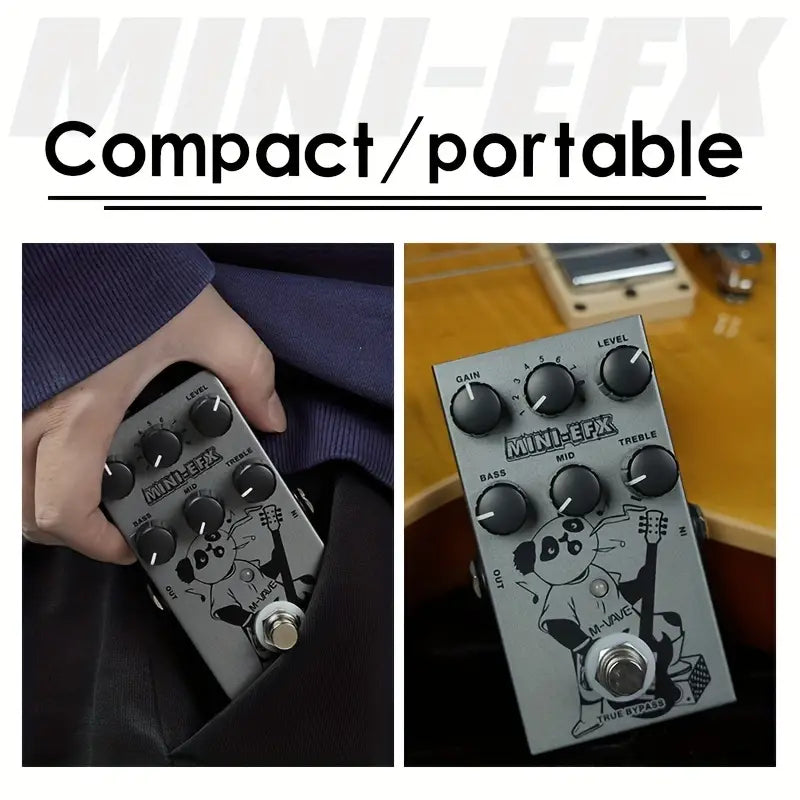 M-VAVE Electric Effects Pedals Heavy Metal Electric Guitar Overload Distortion Effector with Bonus Patch Cables - MINIEFXP014015M