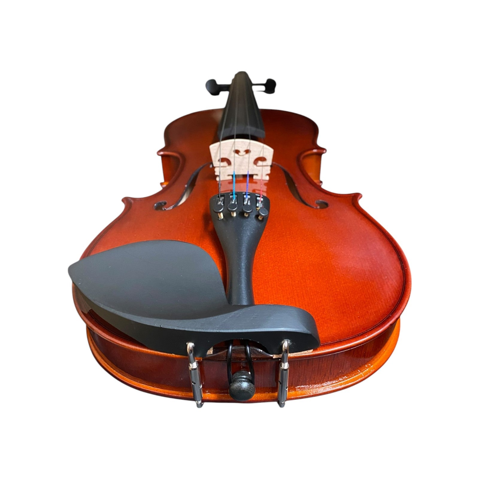 Caraya MV001 Solid Spruce Top 4/4 to 1/16 Size Violin Outfit in Natural Gloss - Beginner Bundle (MV001PK2)