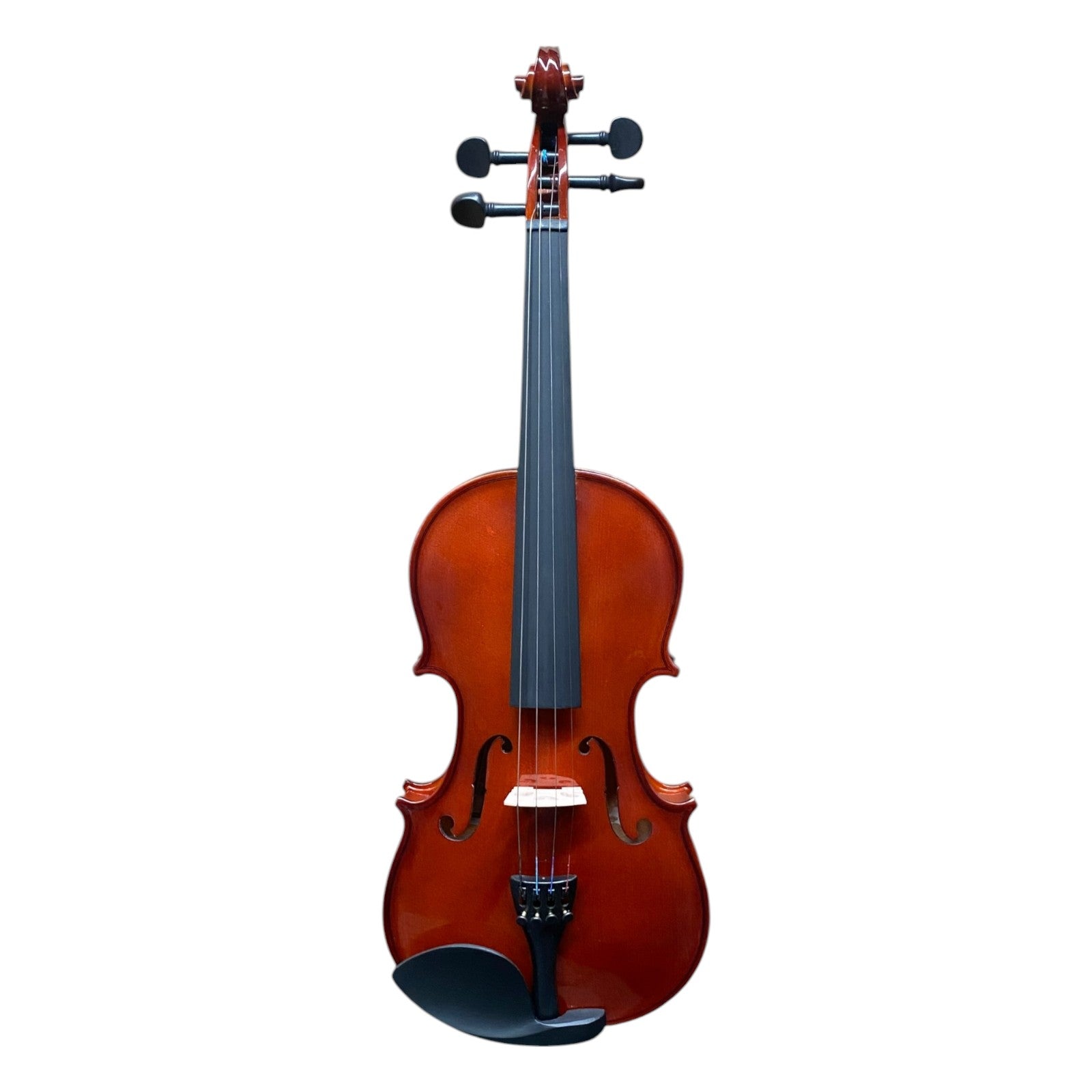 Caraya MV001 Solid Spruce Top 4/4 to 1/16 Size Violin Outfit in Natural Gloss - Student Bundle (MV001PK1)