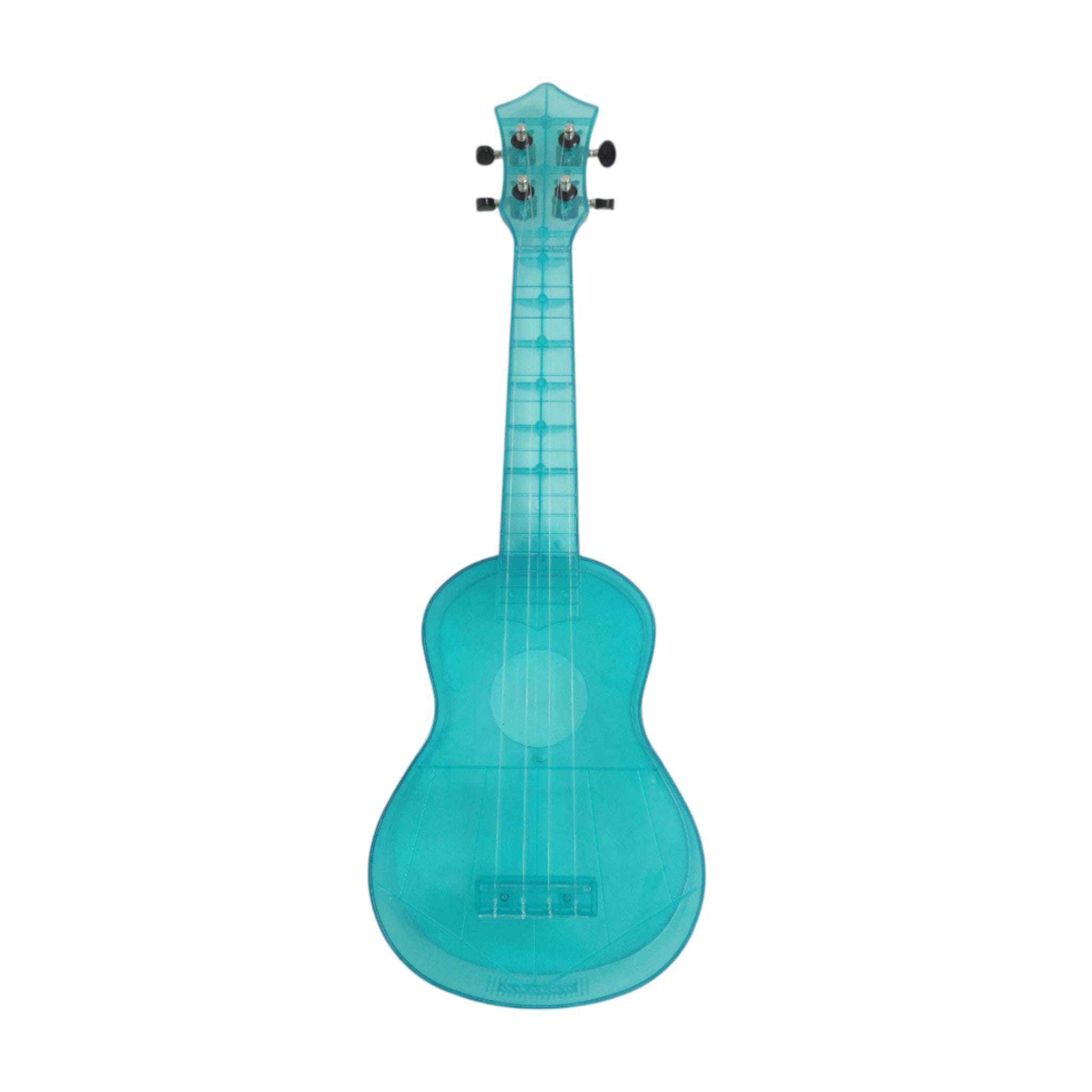 OEM Transparent 15-Fret Soprano Ukulele - Blue/Clear/Pink UK11 + Stand