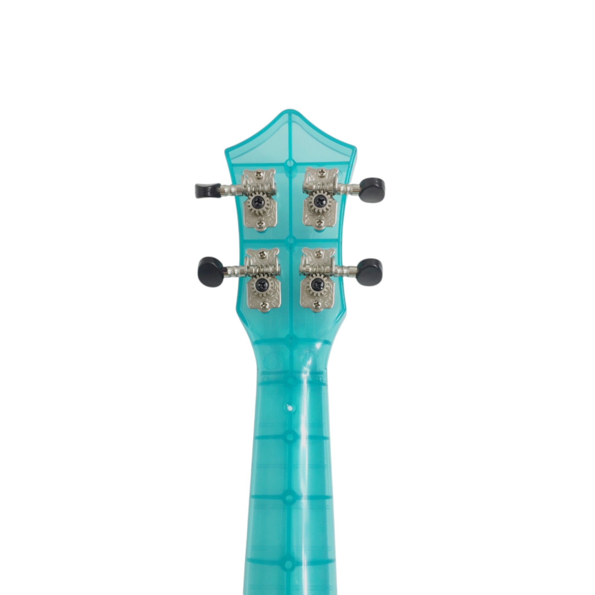 OEM Transparent 15-Fret Soprano Ukulele - Blue/Clear/Pink UK11 + Stand