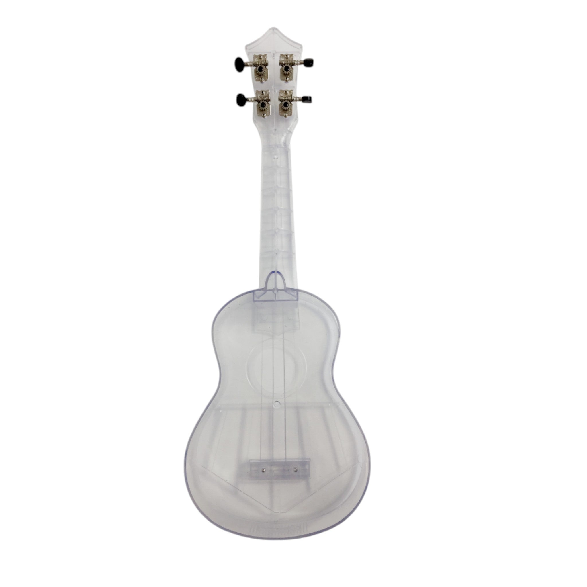 OEM Transparent 15-Fret Soprano Ukulele - Blue/Clear/Pink UK11 + Stand