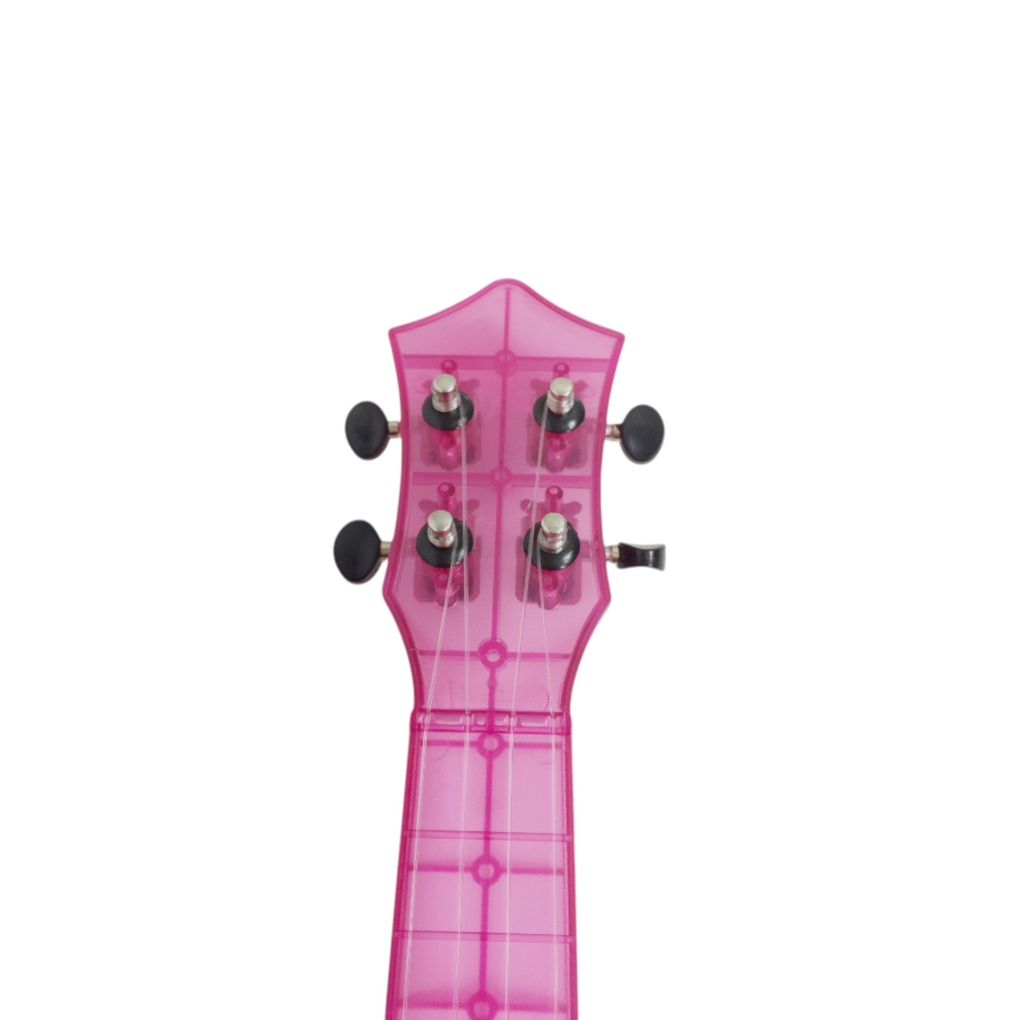 OEM Transparent 15-Fret Soprano Ukulele - Blue/Clear/Pink UK11 + Stand