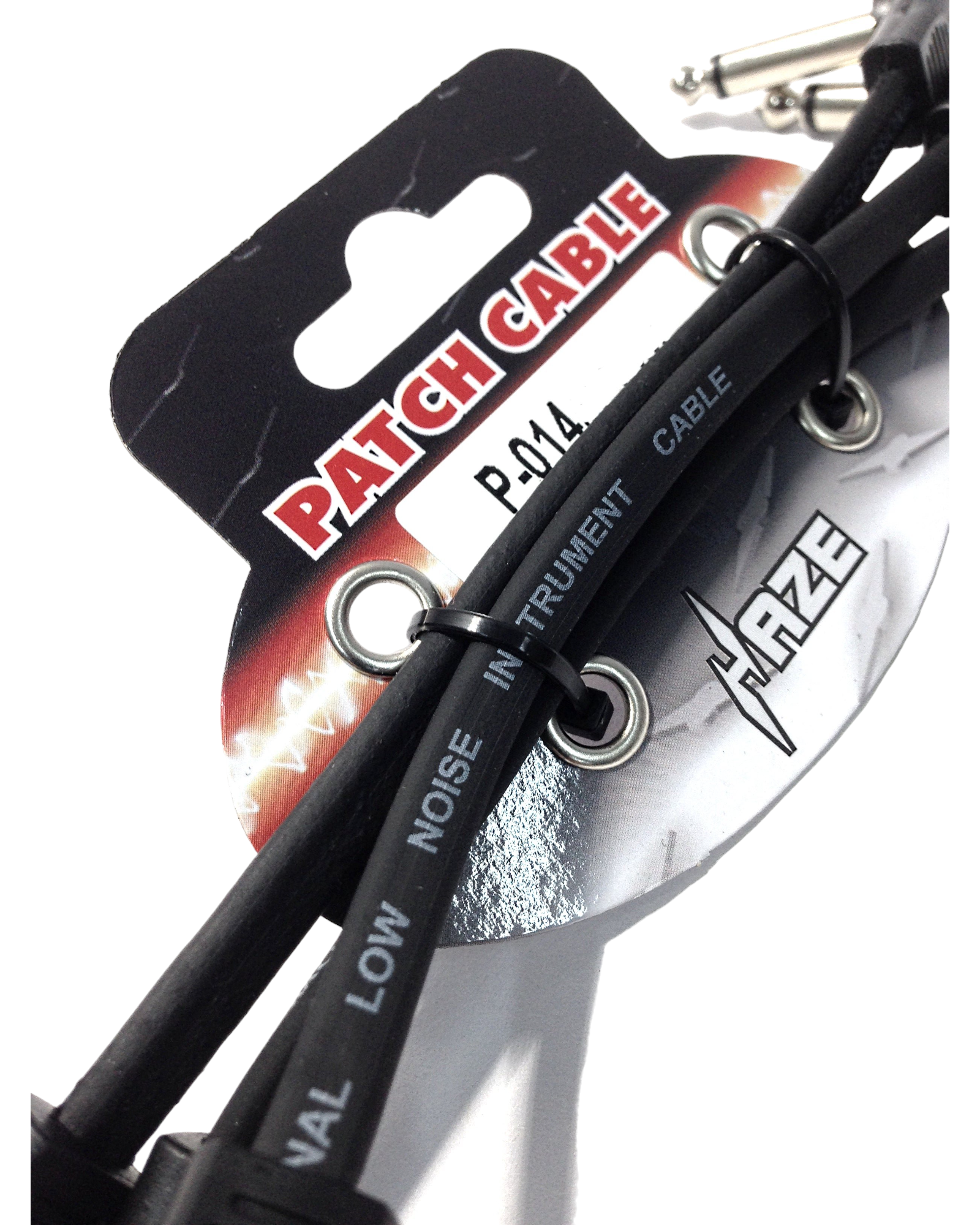 Haze 3Pcs 12cm/4.72inch Black Guitar Lead Instrument Flat Cable. P014015M