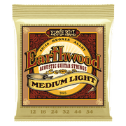 Ernie Ball Medium Light Earthwood 80/20 Bronze Acoustic Guitar Strings 12-54 Gauge | P02003