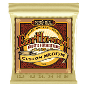 Ernie Ball Custom Medium Earthwood 80/20 Bronze Acoustic Guitar Strings 12.5-56 Gauge | P02005