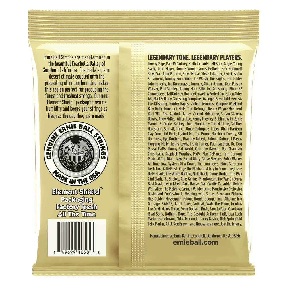 Ernie Ball Custom Medium Earthwood 80/20 Bronze Acoustic Guitar Strings 12.5-56 Gauge | P02005