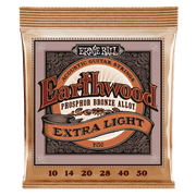 Ernie Ball Extra Light Earthwood Phosphor Bronze Acoustic Guitar Strings 10-50 Gauge | P02150