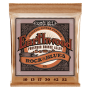 Ernie Ball Rock and Blues w/Plain G Earthwood Phosphor Bronze Acoustic Guitar Strings 10-52 Gauge | P02151