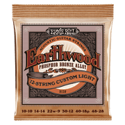 Ernie Ball Custom Light Earthwood Phosphor Bronze 12-String Acoustic Guitar Strings 10-48 Gauge | P02152