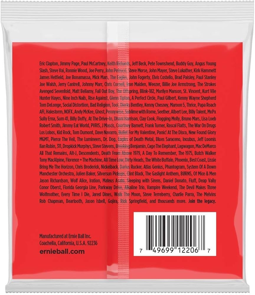 Ernie Ball Medium/ Light Nickel Wound Electric Guitar Strings 12-54 Gauge | P02206
